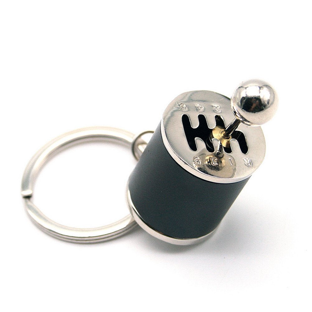 Creative Auto Part Model Gear Box Shifter Keychain Key chain Ring-Silver&amp;Black