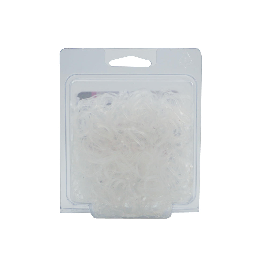 500 Count Tangle Free Elastic Pony Tail Holders (Clear)