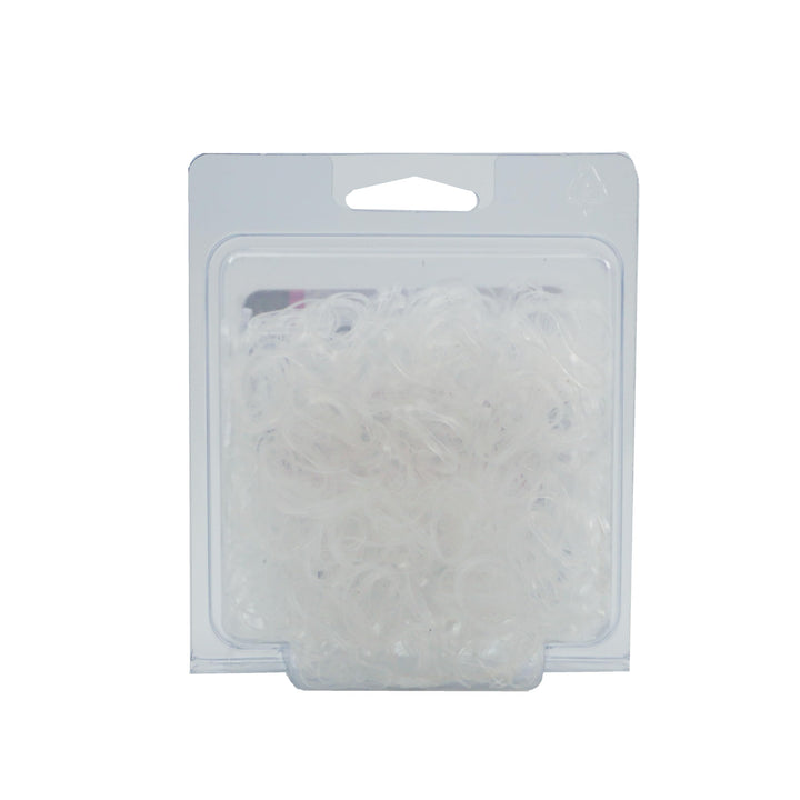 500 Count Tangle Free Elastic Pony Tail Holders (Clear)