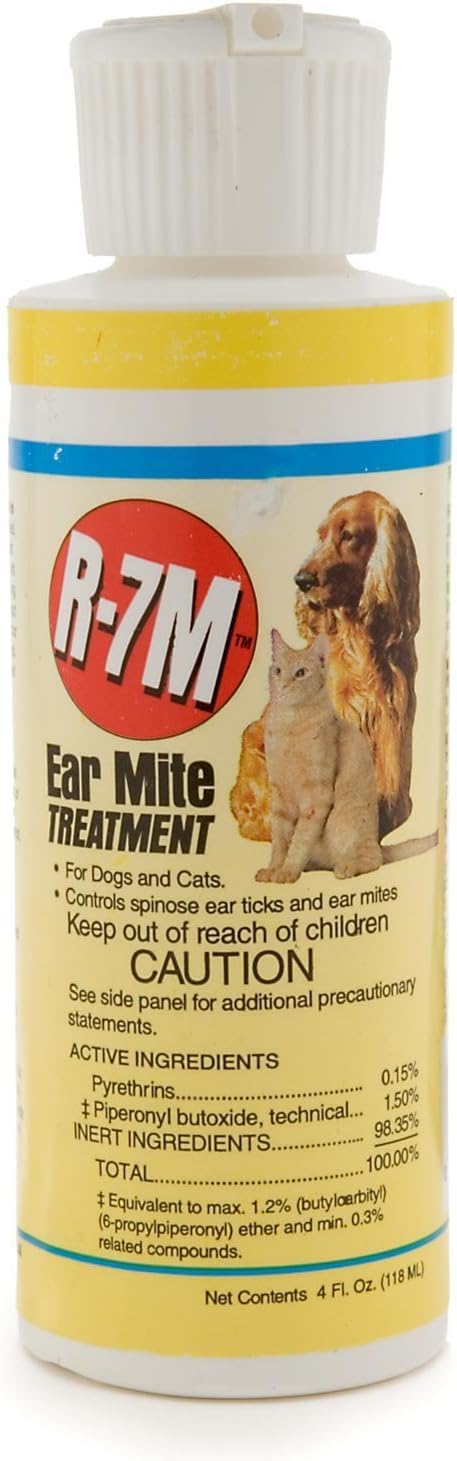 R-7M 424224 Ear Mite Treatment 4oz (Package may vary)