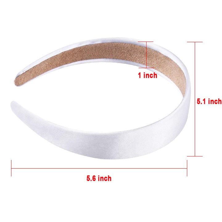 SIQUK 14 Pieces Satin Headbands White Ribbon Headband 1