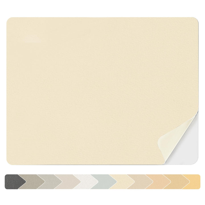 Leather Repair Patch Kit, Self-Adhesive Sticker for Leather and Vinyl Repair, First Aid Kit for Furniture, Sofas, Couch, Car Seat, Belts, Handbags, Jackets - 3×4 inch (Beige)