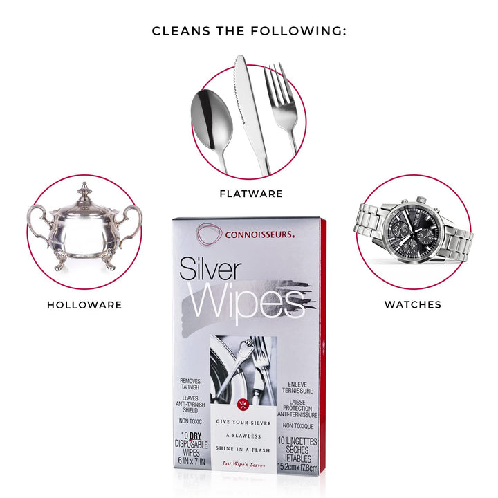 Silver Wipes, 10 Count