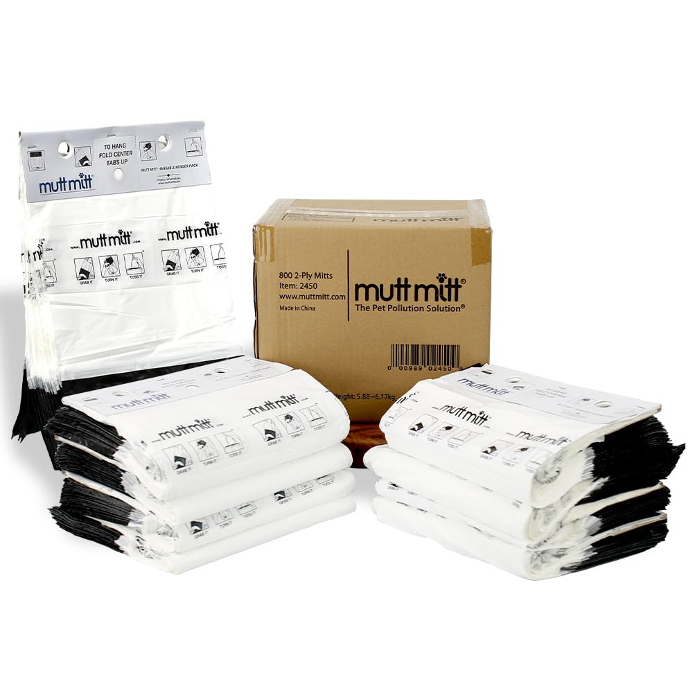 2-ply Dog Waste/Poop Pick Up Bag on hanger cards, 800-count