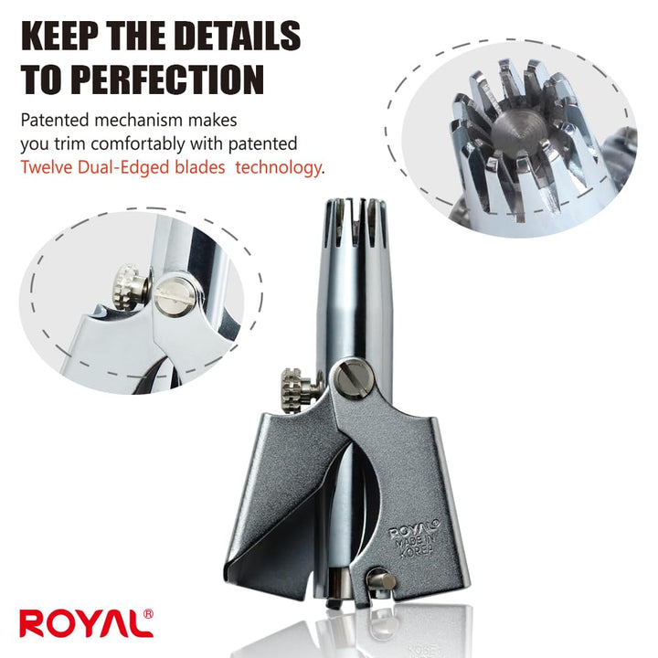 ROYAL [Made in Korea] Nose Hair Trimmer for Men Set, Bi