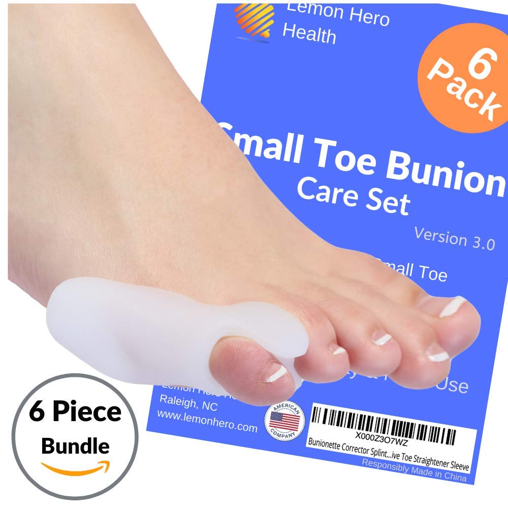 Bunionette Corrector Pads - 6-Pack of Small Pinky Toe T