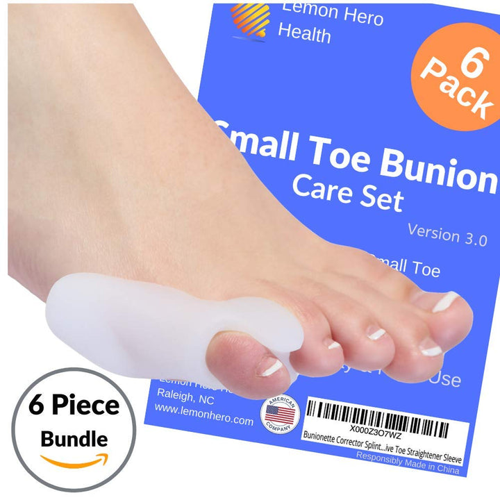 Bunionette Corrector Pads - 6-Pack of Small Pinky Toe T