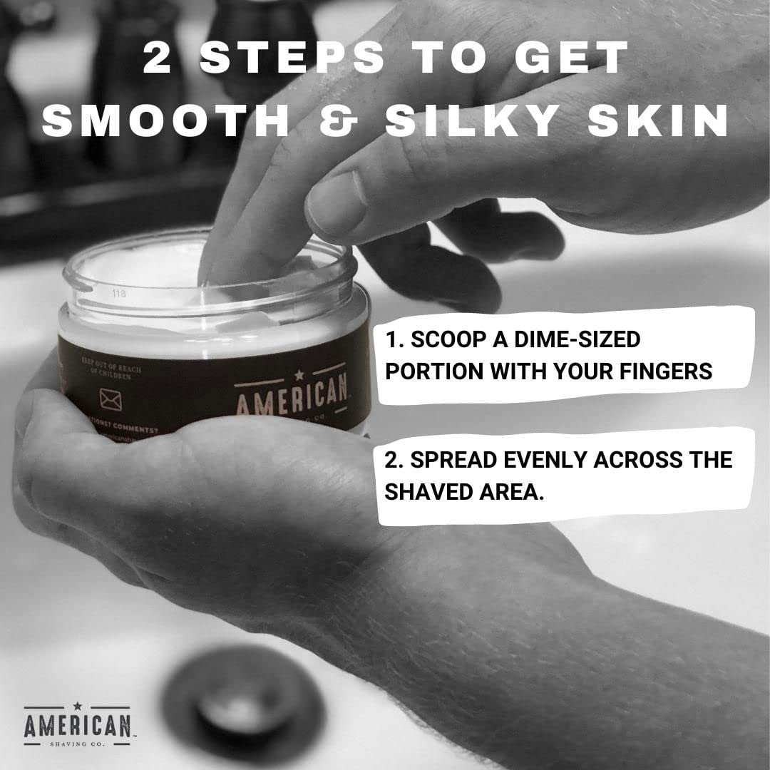 After Shave Balm for Smooth (Original Scent), Silky & Irritation Free Skin, Soothes and Moisturizes Face After Shaving, Treats Redness & Razor Burn, Post Shave Lotion by American Shaving Co - 4 Oz