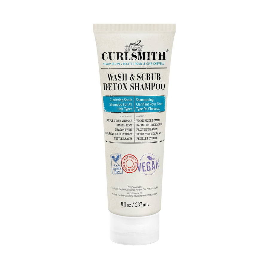 - Wash & Scrub Detox Shampoo - Vegan Exfoliating Clarifying Shampoo for any Hair Type, Healthy Scalp (8 fl oz)