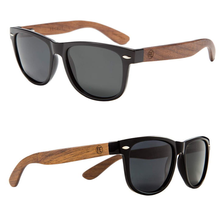 FEISEDY Polarized Wood Sunglasses Women Men HD UV400 Dr