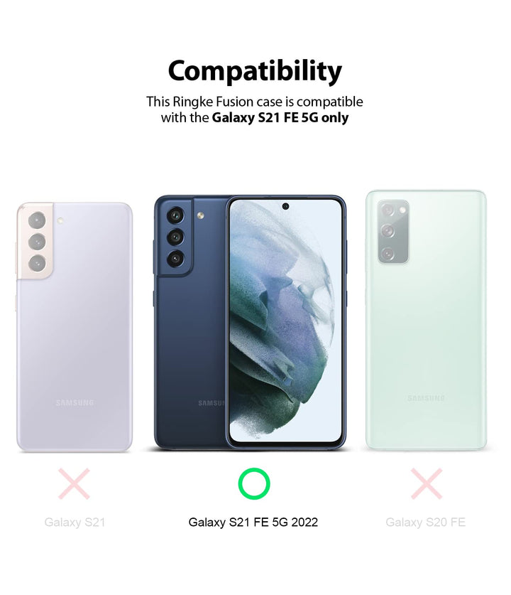 Fusion [Always Look Classy] Compatible with Samsung Galaxy S21 FE Case, UV Coating for Scratch &amp; Discoloration Resistant, Shockproof Air Pockets - Clear