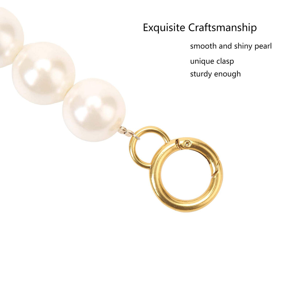 Pearl Purse Chain Strap Extenders for Cross-Body Shoulder Bag Handbags,Bag Accessories Charms (Antique Gold)