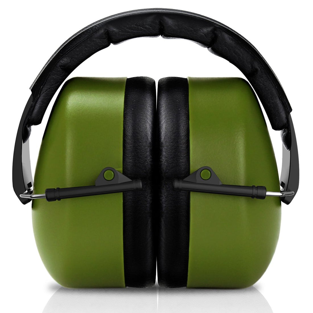37 dB NRR Sound Technology Safety Ear Muffs with LRPu Foam for Shooting, Music &amp; Yard Work, Green