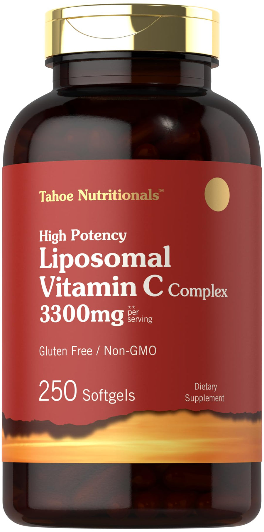 Liposomal Vitamin C Complex | 3300mg | 250 Softgels | High Potency | Non-GMO, Gluten Free Supplement