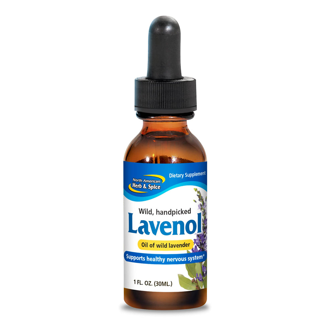 North American Herb &amp; Spice Lavenol - 1 fl. oz. - Wild Lavender Oil - Supports Healthy Nervous System, Nourishes Skin &amp; Hair - Non-GMO - 430 Servings