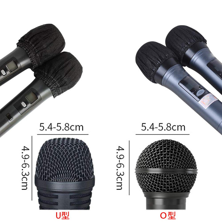 100 Pack Disposable Microphone Cover Non-Woven Microphone Cover Windscreen Mic Cover Protective Cap for KTV Recording Room News Gathering