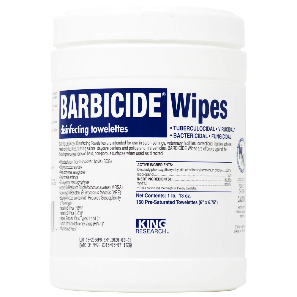 Barbicide Wipes Disinfectant Towelettes