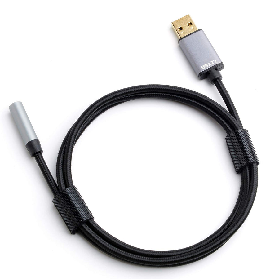 USB-A to 3.5mm Female Headset Adapter,USB to Audio Jack Adapter,Support USB to TRRS 3.5 aux Port Headset for Headphone, Mac, PS4, PC, Laptop, Desktops and More(4ft ,Grey