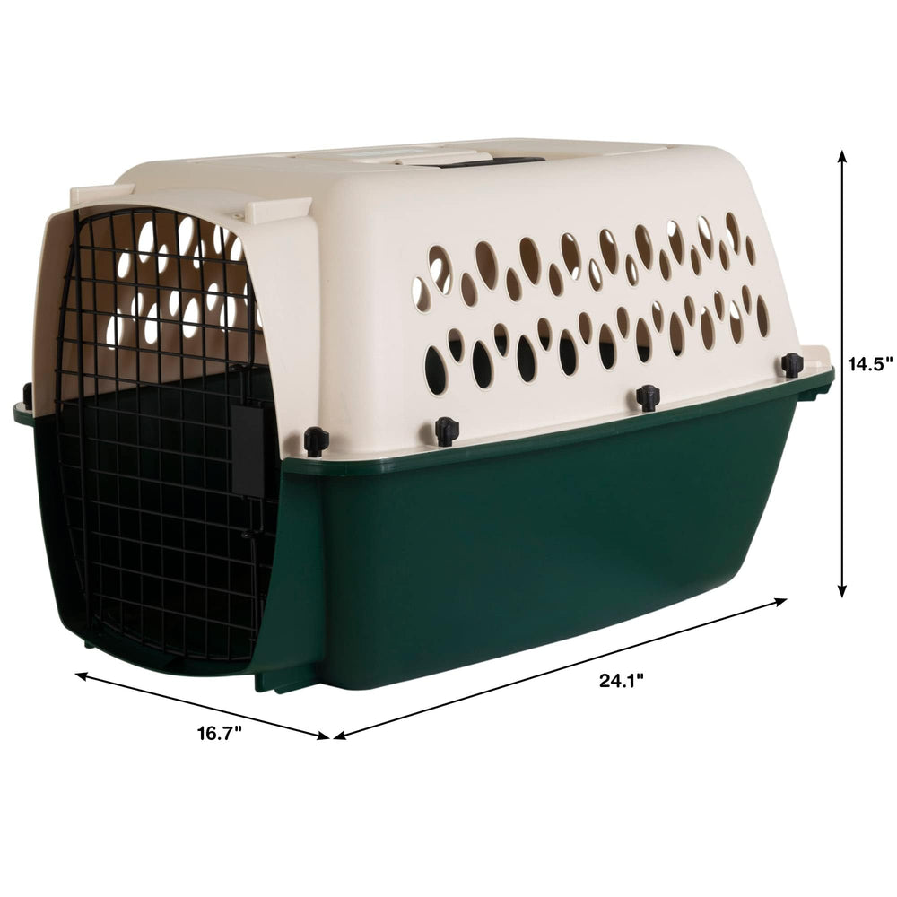 Ruffmaxx Dog Kennel Pet Carrier & Crate 24 (10-20 Lb), Outdoor and Indoor for Large, Medium, and Small Dogs - Made from Durable Recycled Material w/ 360-Degree Ventilation, Made in USA