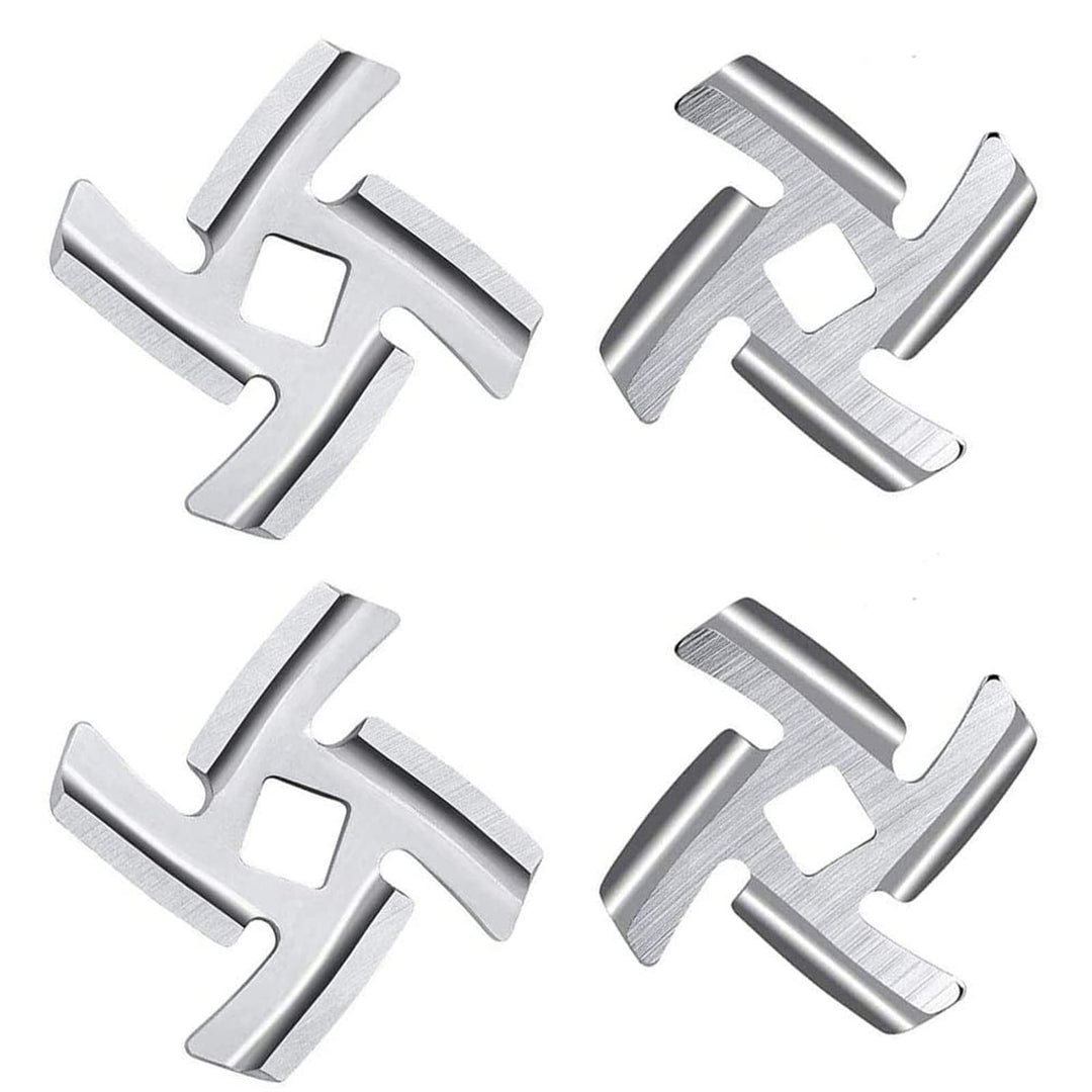 Meat Grinder Blades Meat Grinder Stainless Steel Food Grinder Accessories,Food Meat Grinder Blade Knife Cutter Compatible,for Size 5 Meat Grinder,Fits Kitchen (4 Pack 5# Knife)