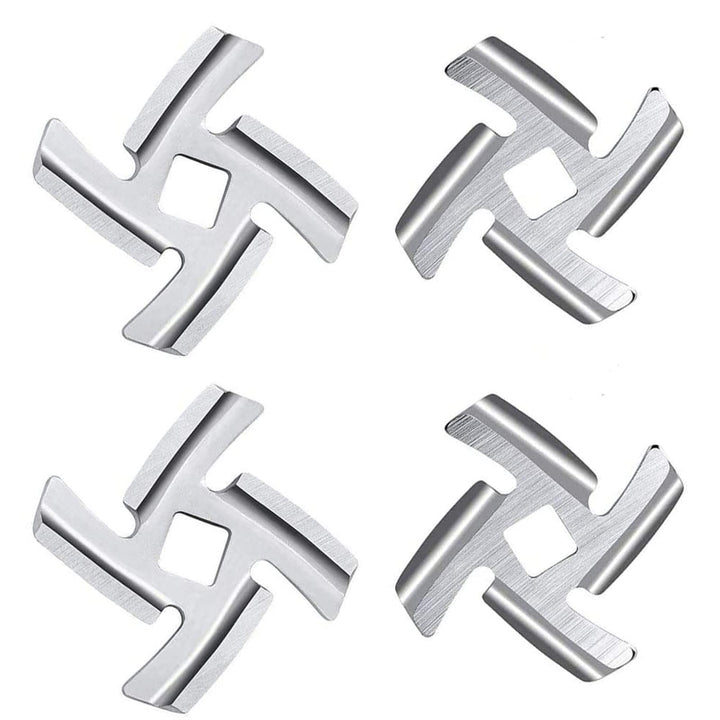 Meat Grinder Blades Meat Grinder Stainless Steel Food Grinder Accessories,Food Meat Grinder Blade Knife Cutter Compatible,for Size 5 Meat Grinder,Fits Kitchen (4 Pack 5# Knife)