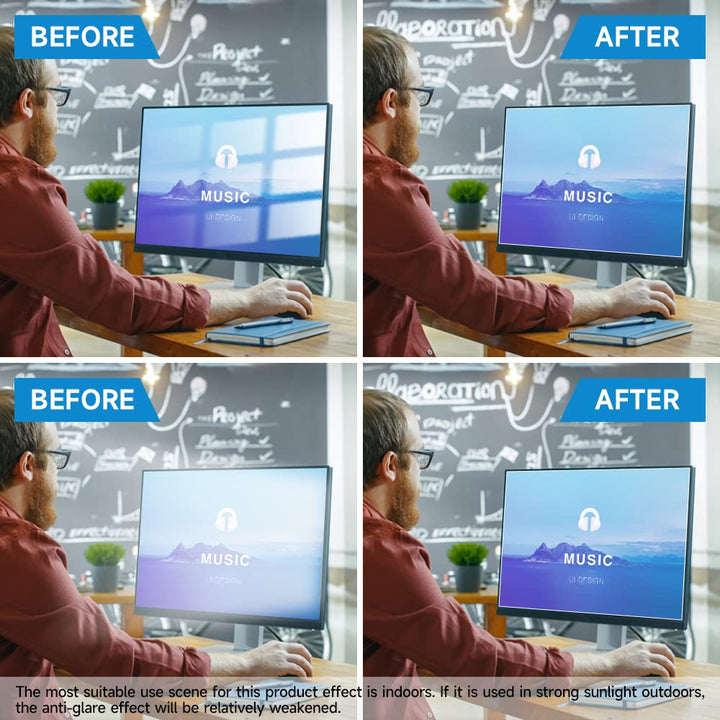 2-Pack 23.8 inch Anti Glare Matte Computer Screen Protector for 16:9 Monitor, Computer Screen Cover Compatible with 23.8 Acer/ASUS/Dell/HP/Lenovo/ViewSonic/Samsung/Aoc Desktop