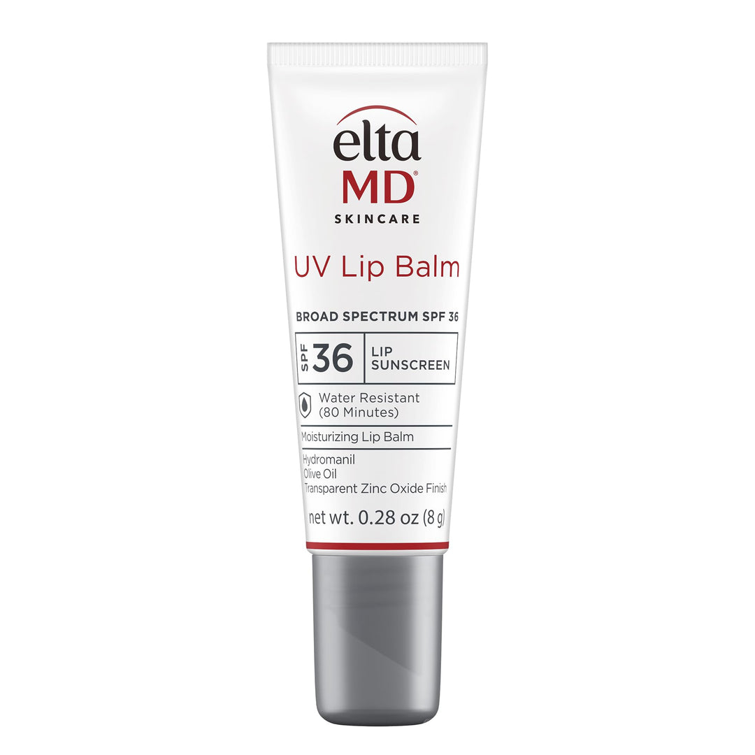UV Lip Balm SPF Sunscreen, Sunscreen Lip Balm with SPF, Protects Dry Cracked Lips, Transparent Zinc Oxide Lip Sunscreen, 0.28 Tube