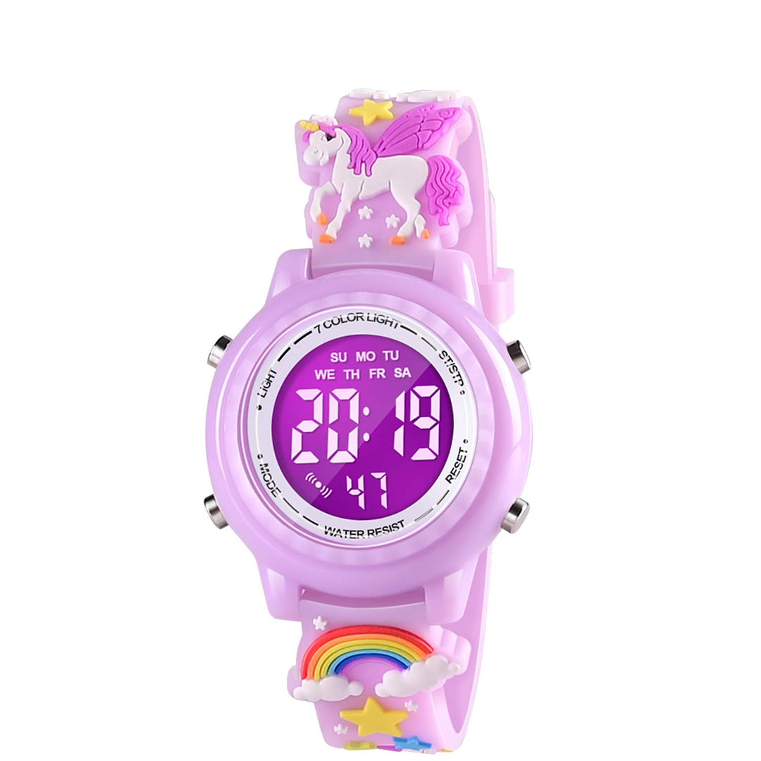 Girl Toys Age 3 4 5 6 7 8, Kids Watches for Girls Gifts for 4 5 6 7 8 Year Old Girl Birthday Gifts for Girls Age 5 6 7 8 9 - Purple
