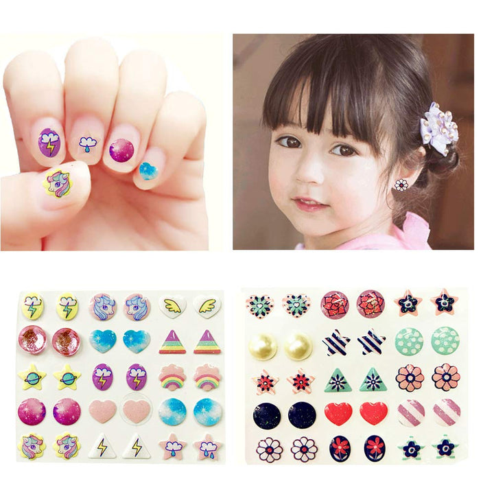 240 Piece Sticker Earrings 3D Gems Sticker Girls Sticker Earrings Self-Adhesive Glitter Craft Crystal Stickers