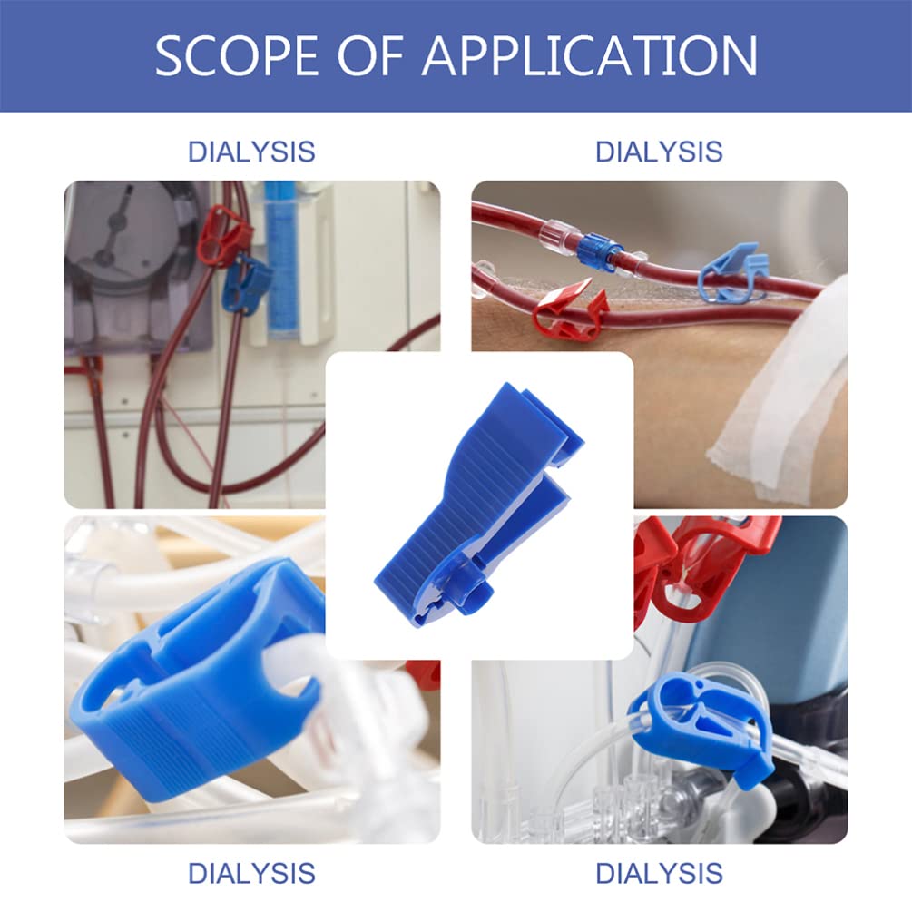 EXCEART Dialysis Bag Clamp 5Pcs Peritoneal Flow Control Clips Dialysis Tubing Clamps Catheter Clamp Urinary Incontinence Closures