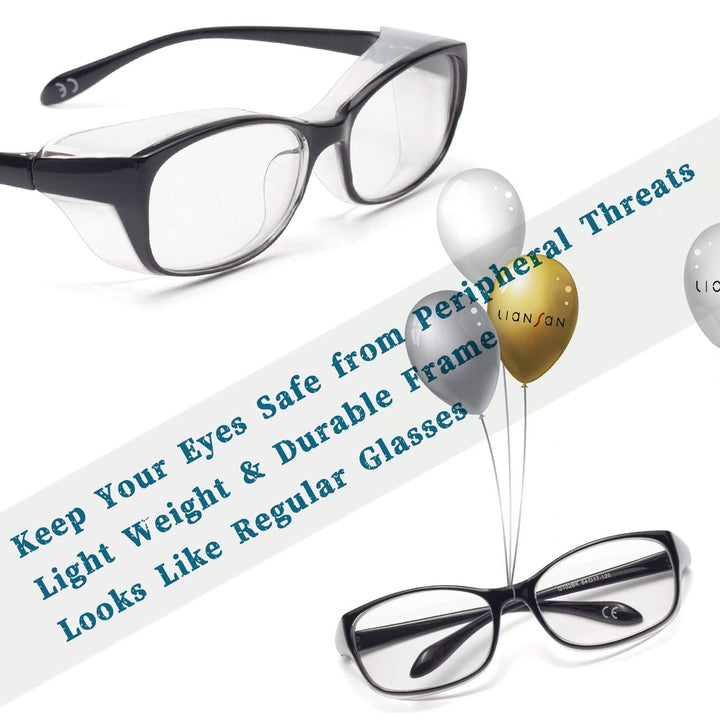 Anti Fog Safety Goggles for Nurses, Side Shields Lab Goggles, PPE Protective Safety Glasses for Women Men (Purple)