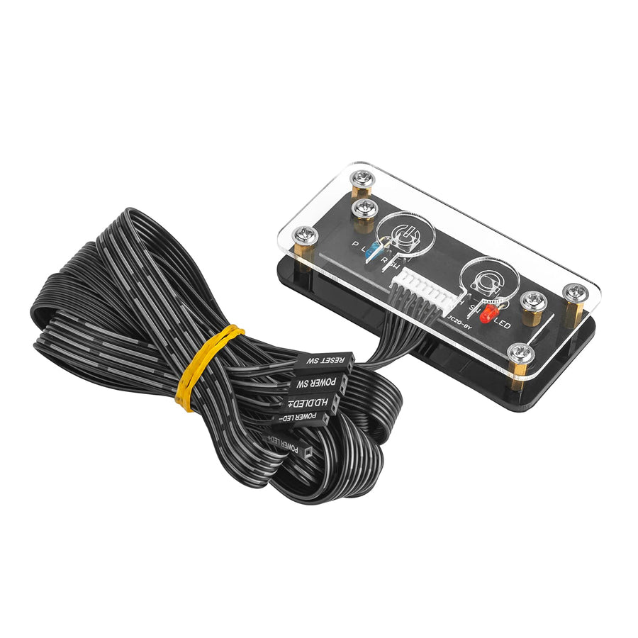 Desktop Computer Power Button PC Switch External Power Switch Power Supply Button Restart Button for PC Case Motherboard Switch On Off Power SW Cables