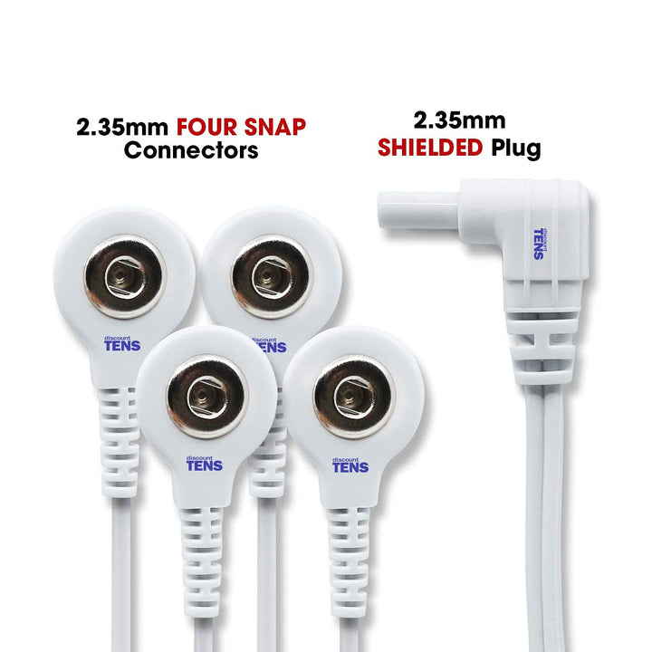 Tens Lead Wires, Port Doubler, 4 Snap Connectors (2 Pac