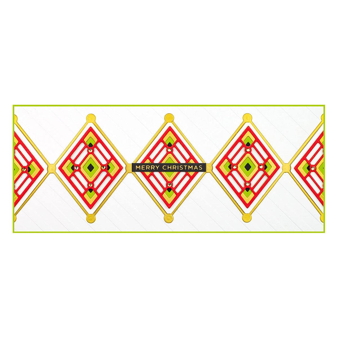 Kaleidoscope Argyle Slimline Collection Metal Etched Dies