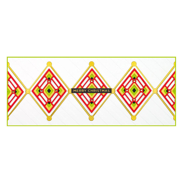 Kaleidoscope Argyle Slimline Collection Metal Etched Dies