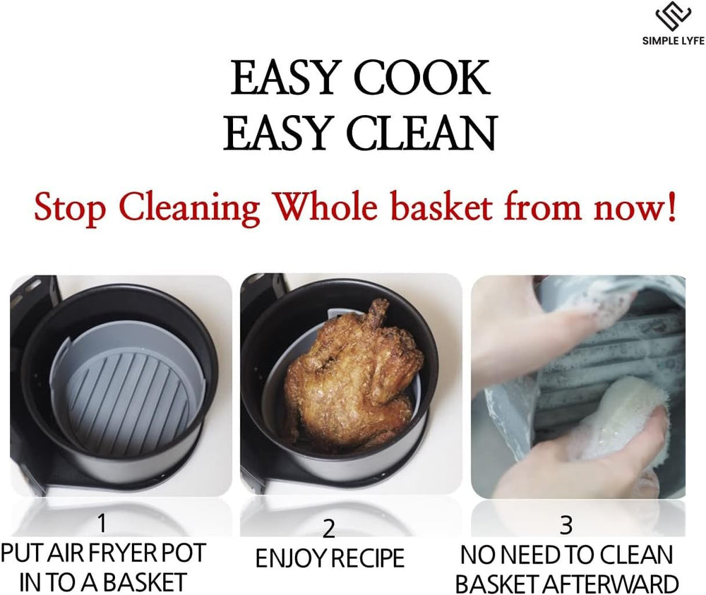 Premium Air Fryer Silicone Pot Liner | EXTRA STRONG | F
