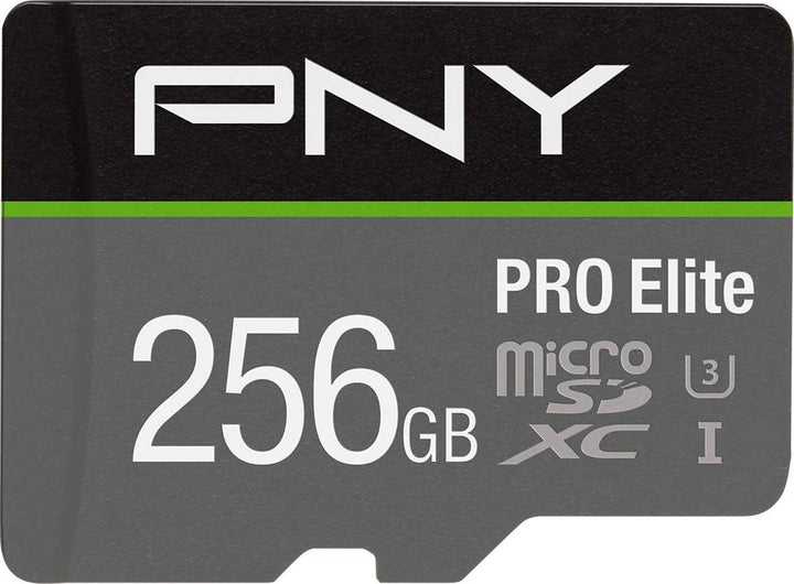 PNY 256GB PRO Elite Class 10 U3 microSDXC Flash Memory 