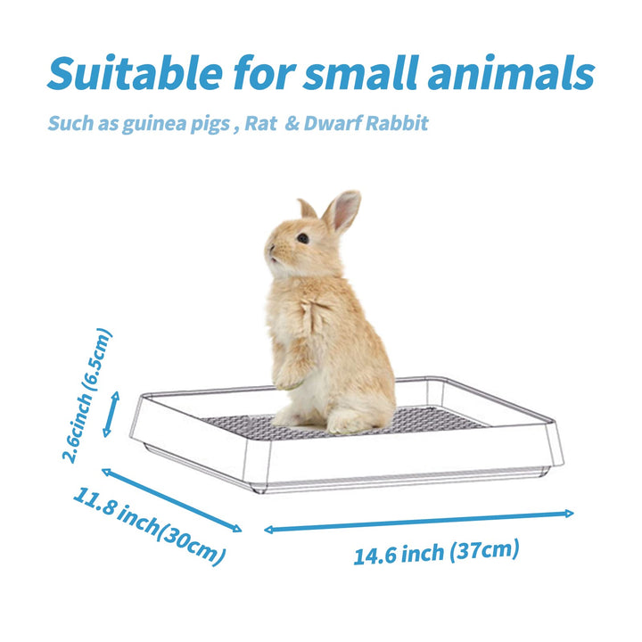 Rabbit Large Litter Box, Guinea Pig Training Pan Cage with Toilet Tray, Ideal for Rats, Ferret, Bunny Small and Medium Animals (Medium)