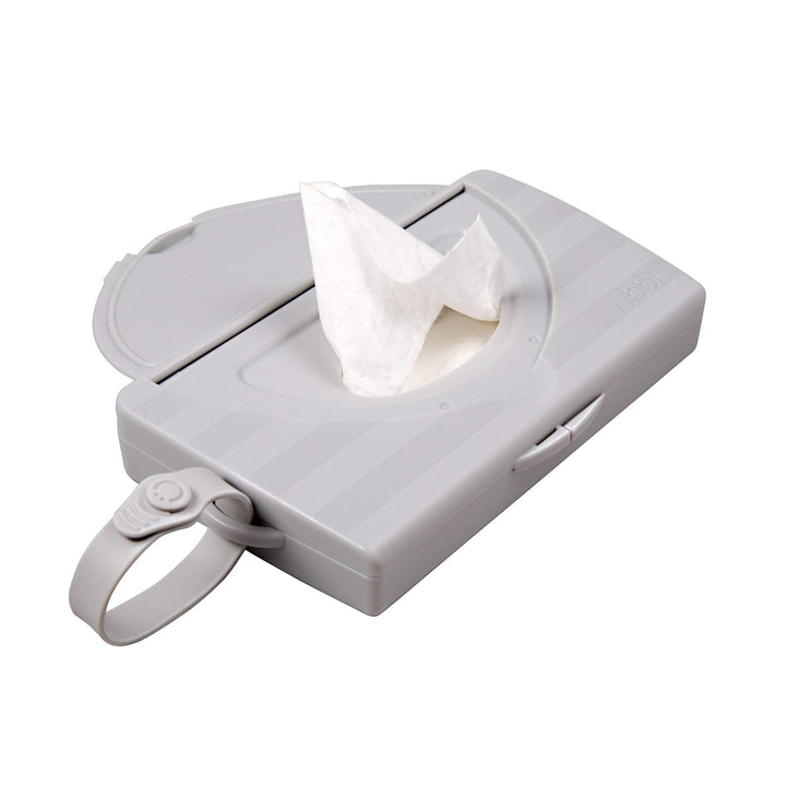 On-The-Go Baby Wipes Dispenser, Portable Wipes Container for Travel, Diaper Bag Accessory Must Have for Newborns, Reusable Wipes Holder, Sage Green