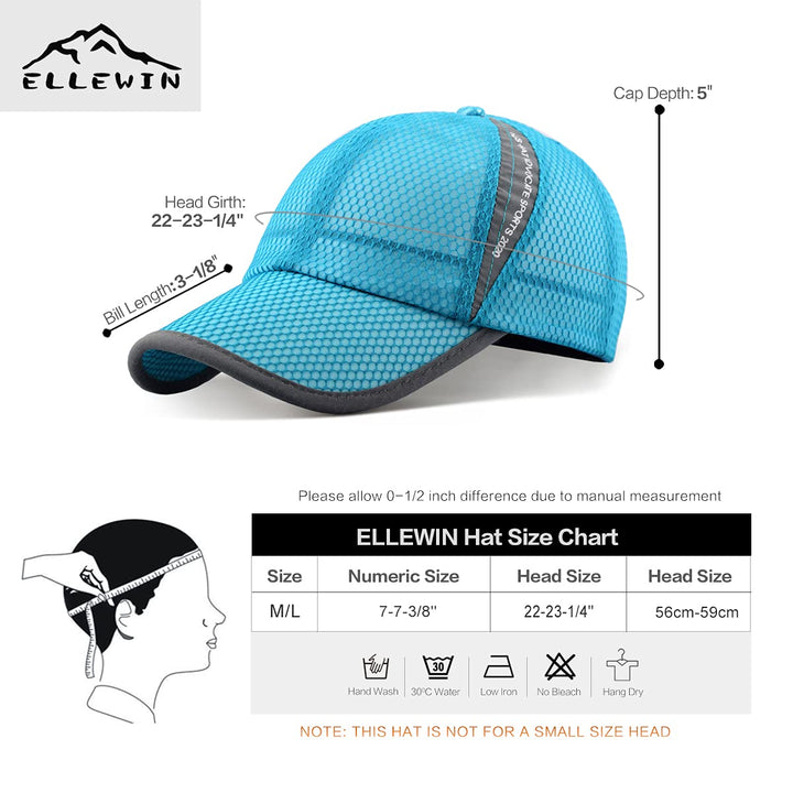 Unisex Breathable Full Mesh Baseball Cap Quick Dry Running hat Lightweight Cooling Water Sports Hat