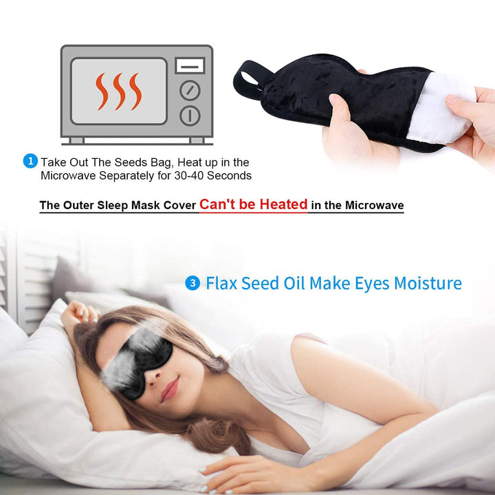 Heated Eye Mask (2-Packs), TOPOINT Moist Warm Eye Compr