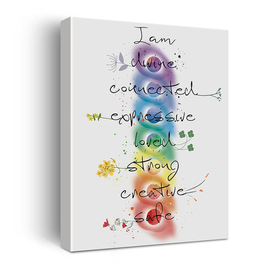 Chakra Meditation Yoga Poster Canvas Wall Art for HomeBedroomMeditation StudioYoga Studio Decor Yoga Buddhist Art Canvas Print Wall Art Painting Ready to Hang Spiritual Gifts Easel & Hanging