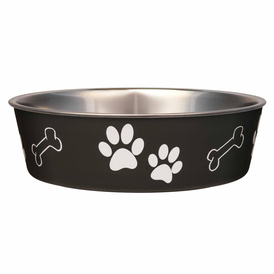 Bella Dog Bowls- Stainless Steel Dog &amp; Cat Bowls - Spill Proof Dog Food Bowl, Puppy Essentials &amp; Pet Supplies (Large 35-65 lbs, Espresso)