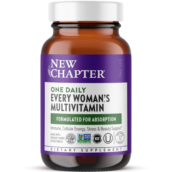 Women&#39;s Multivitamin for Immune, Beauty + Energy Support with 20+ Nutrients -- Every Woman&#39;s One Daily, Gentle on the Stomach, 72 Count