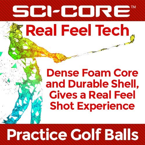 Practice Golf Balls for Kids & Adults - Real-Feel Training Golf Balls - Outdoor & Indoor Golf Practice Balls - Standard Sized (6 Pack)