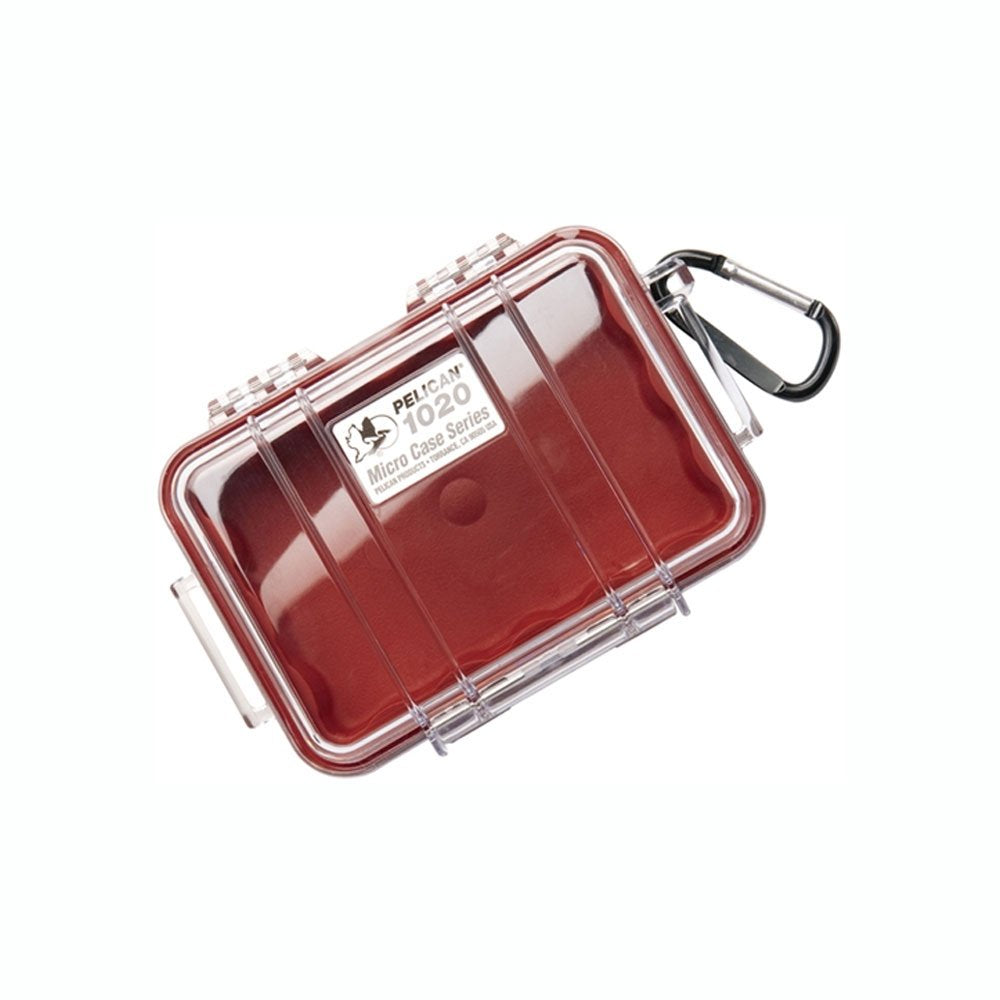 Pelican 1020 Micro Case (Red/Clear)