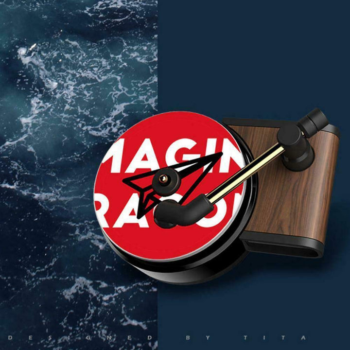 Car Retro Record Player Air Fresh Clip Perfume Vent Outlet Diffuser Auto Decor