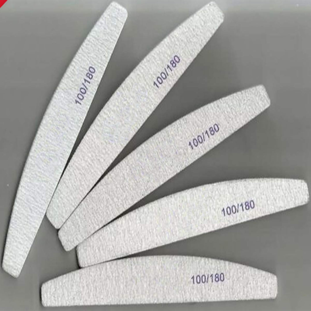 5Pcs Nail Files 100/180 Grit Professional Manicure Repair Acrylic Cosmetic Manicure Pedicure Kit Tools