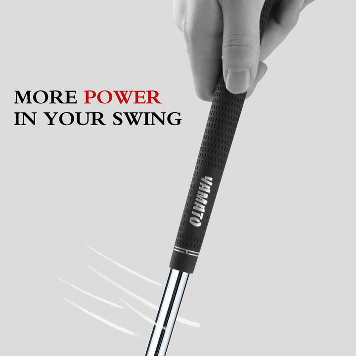 YAMATO Black Nature Rubber Golf Grips Set Packed with 13 Piece Mid Size Golf irons Grips,All Weather Golf Grip