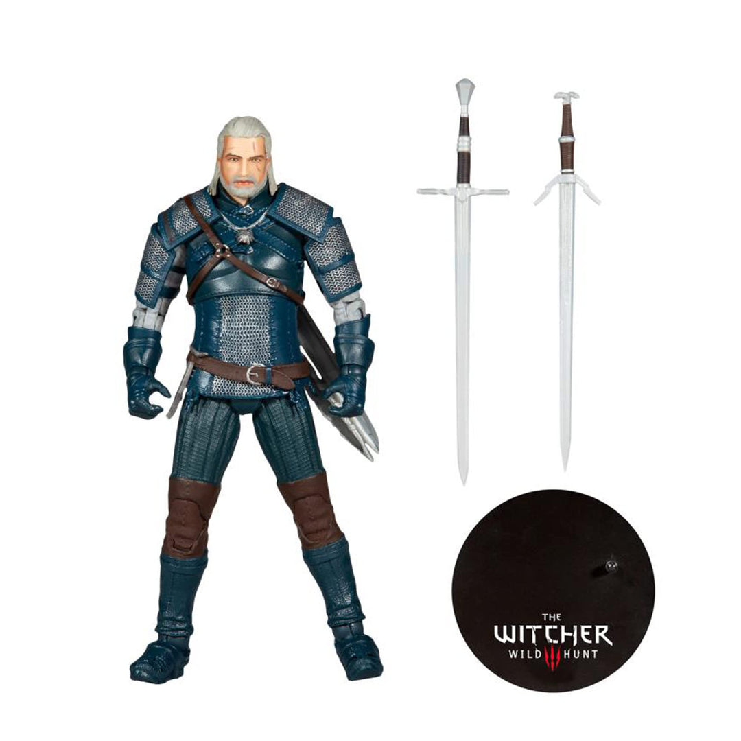 The Witcher Geralt of Rivia (Viper Armor: Teal) 7 Action Figure with Accessories